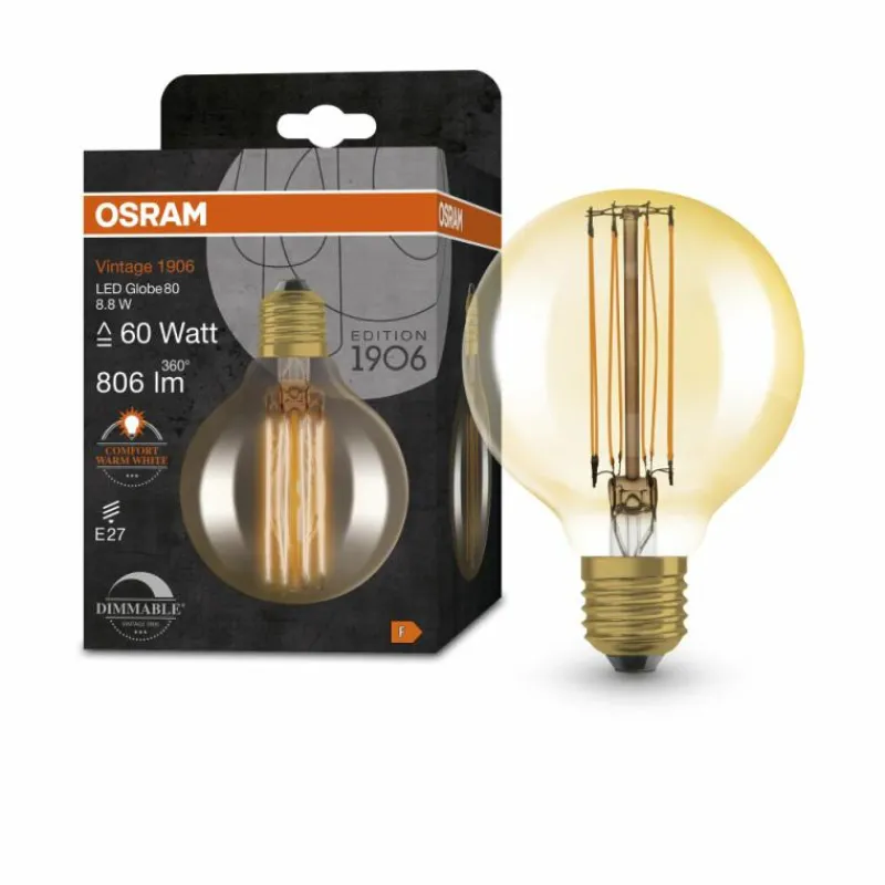 Luminaires Osram OSRAM Vintage 1906® LED E27 8,8 Watt 2200 Kelvin 806 Lumen