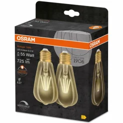Luminaires Osram OSRAM Vintage 1906 Lot de 2 LED E27 6,5 watt 2400 kelvin 725 lumen