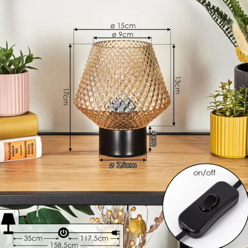 hofstein Paderne Lampe à poser Noir, 1 lumière