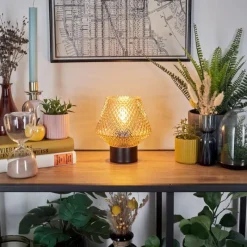 hofstein Paderne Lampe à poser Noir, 1 lumière