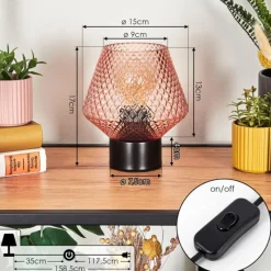 hofstein Paderne Lampe à poser Noir, 1 lumière