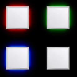 Luminaires Brilliant Panneau Brilliant Alissa LED Argenté, 1 lumière, Télécommandes, Changeur de couleurs* Éclairage Led