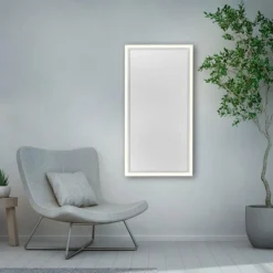 Luminaires Leuchten Direkt Panneau de plafond avec chauffage IR LeuchtenDirekt BEROA LED Blanc, 1 lumière, Télécommandes* Éclairage Led