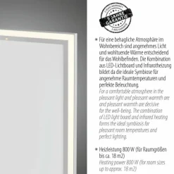 Luminaires Leuchten Direkt Panneau de plafond avec chauffage IR LeuchtenDirekt BEROA LED Blanc, 1 lumière, Télécommandes* Éclairage Led