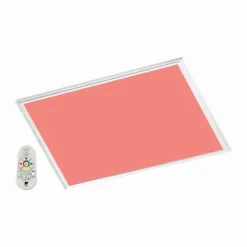 Luminaires Eglo Panneau Eglo SALOBRENA-C LED Blanc, 1 lumière, Télécommandes, Changeur de couleurs