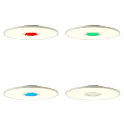 Luminaires Brilliant Panneau encastrable Brilliant Odella LED Blanc, 1 lumière, Télécommandes, Changeur de couleurs* Éclairage Led