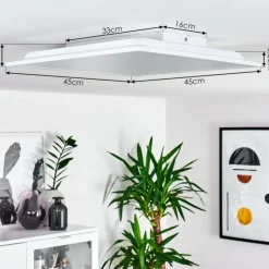 hofstein Panneau LED Badia Blanc, 2 lumières* Éclairage Led