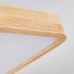 Lampes En Bois-hofstein Panneau LED Batamoto Bois clair, Blanc, 2 lumières, Télécommandes, Changeur de couleurs