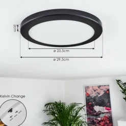 hofstein Panneau LED Canditas Noir, 1 lumière