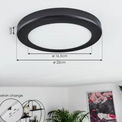 hofstein Panneau LED Canditas Noir, 1 lumière