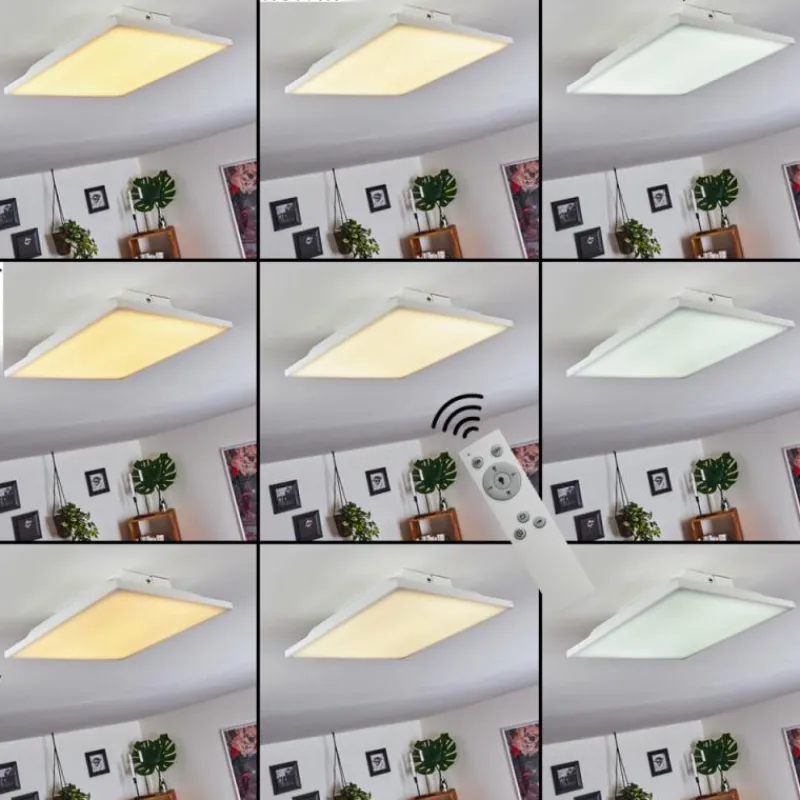 hofstein Panneau LED Cor Blanc, 1 lumière, Télécommandes