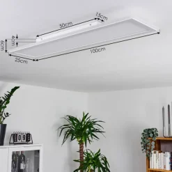 hofstein Panneau LED Mota Blanc, 1 lumière, Télécommandes, Changeur de couleurs