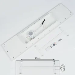 hofstein Panneau LED Mota Blanc, 1 lumière, Télécommandes, Changeur de couleurs