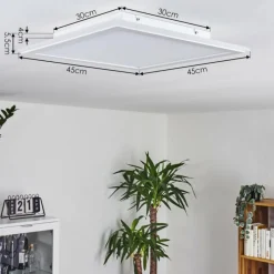 hofstein Panneau LED Mota Blanc, 1 lumière, Télécommandes, Changeur de couleurs