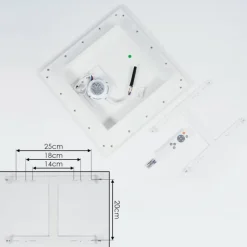 hofstein Panneau LED Mota Blanc, 1 lumière, Télécommandes, Changeur de couleurs