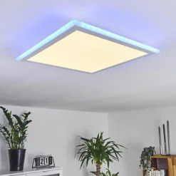hofstein Panneau LED Mota Blanc, 1 lumière, Télécommandes, Changeur de couleurs