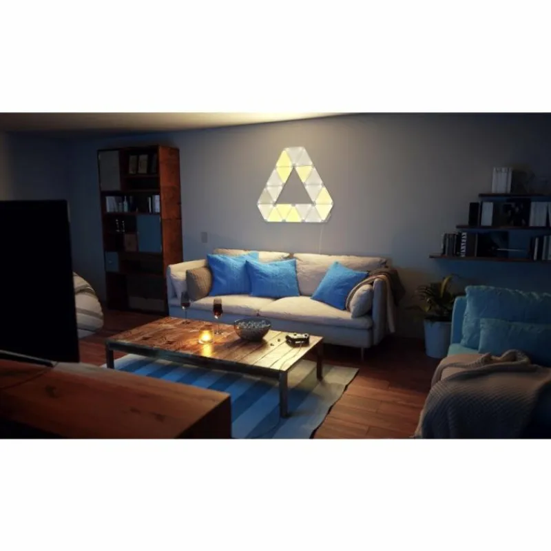 Luminaires nanoleaf Panneau mural Nanoleaf - Pack de 3 LED Blanc, 1 lumière, Télécommandes, Changeur de couleurs