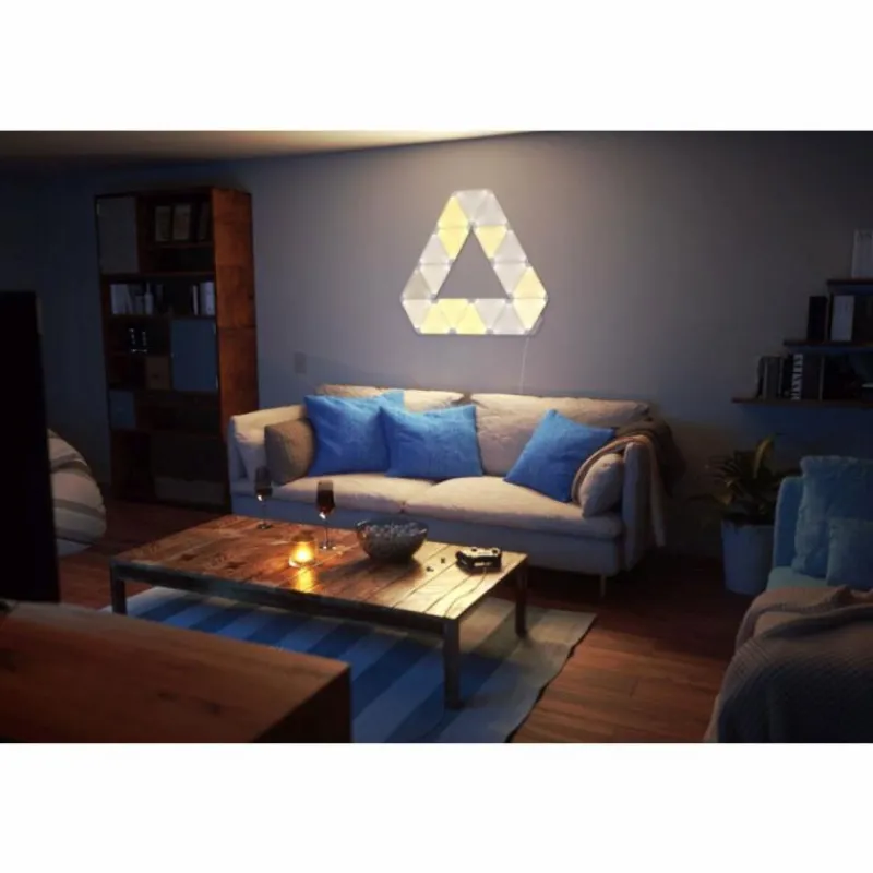 Luminaires nanoleaf Panneau mural Nanoleaf - Pack de 3 LED Blanc, 1 lumière, Télécommandes, Changeur de couleurs