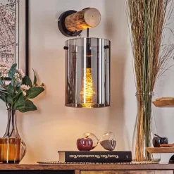 hofstein Parane Applique murale Écru, Noir, 1 lumière