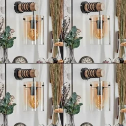 hofstein Parane Applique murale Écru, Noir, 1 lumière