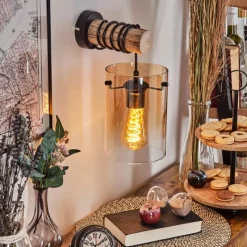 hofstein Parane Applique murale Écru, Noir, 1 lumière