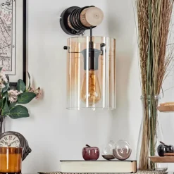 hofstein Parane Applique murale Écru, Noir, 1 lumière