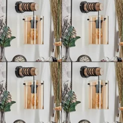 hofstein Parane Applique murale Écru, Noir, 1 lumière