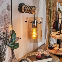 hofstein Parane Applique murale Écru, Noir, 1 lumière