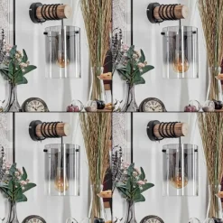 hofstein Parane Applique murale Écru, Noir, 1 lumière