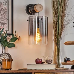 hofstein Parane Applique murale Écru, Noir, 1 lumière