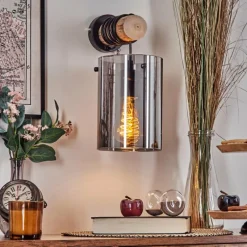 hofstein Parane Applique murale Écru, Noir, 1 lumière