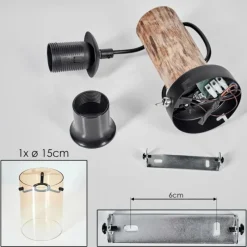 hofstein Parane Applique murale, Spot mural Écru, Noir, 1 lumière