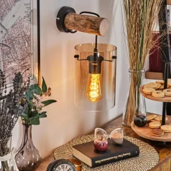 hofstein Parane Applique murale, Spot mural Écru, Noir, 1 lumière