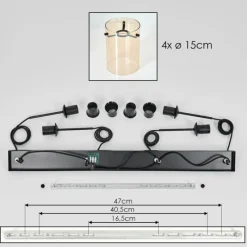 hofstein Parane Suspension Ambre, 4 lumières