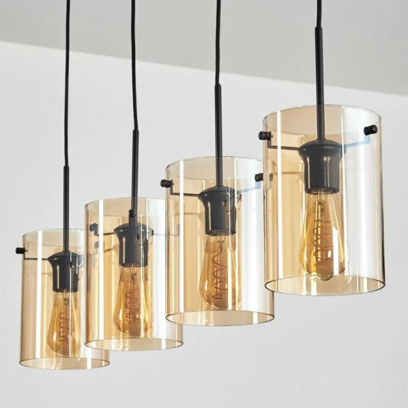hofstein Parane Suspension Ambre, 4 lumières