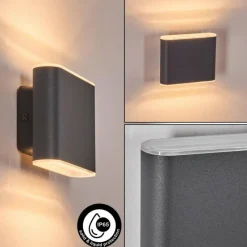 hofstein Paranhas Lampe murale d´extérieur, Luminaire de salle de bain, Luminaire Up & Down, Applique murale Anthracite, 1 lumière