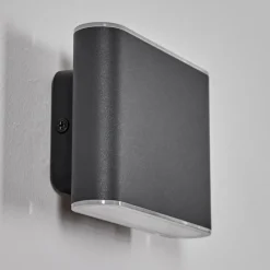 hofstein Paranhas Lampe murale d´extérieur, Luminaire de salle de bain, Luminaire Up & Down, Applique murale Anthracite, 1 lumière