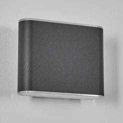 hofstein Paranhas Lampe murale d´extérieur, Luminaire de salle de bain, Luminaire Up & Down, Applique murale Anthracite, 1 lumière