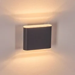 hofstein Paranhas Lampe murale d´extérieur, Luminaire de salle de bain, Luminaire Up & Down, Applique murale Anthracite, 1 lumière