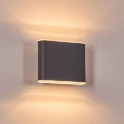 hofstein Paranhas Lampe murale d´extérieur, Luminaire de salle de bain, Luminaire Up & Down, Applique murale Anthracite, 1 lumière