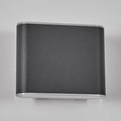 hofstein Paranhas Lampe murale d´extérieur, Luminaire de salle de bain, Luminaire Up & Down, Applique murale Anthracite, 1 lumière