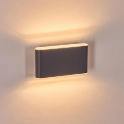 hofstein Paranhas Lampe murale d´extérieur, Luminaire de salle de bain, Luminaire Up & Down, Applique murale Anthracite, 1 lumière