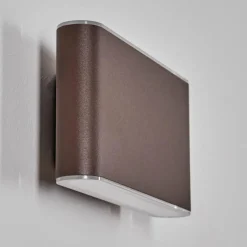 hofstein Paranhas Lampe murale d´extérieur, Luminaire de salle de bain, Luminaire Up & Down, Applique murale Rouille, 1 lumière