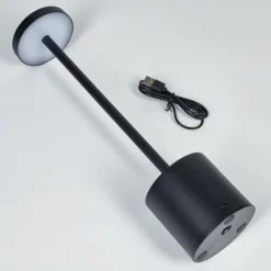 hofstein Parel Lampe de bureau, Lampe à poser LED Noir, 1 lumière