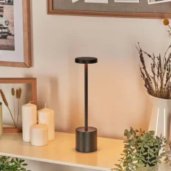 hofstein Parel Lampe de bureau, Lampe à poser LED Noir, 1 lumière