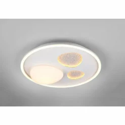 Luminaires Trio Pebble Plafonnier LED Blanc, 1 lumière, Télécommandes* Éclairage Led