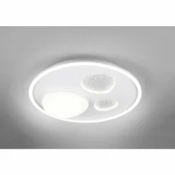 Luminaires Trio Pebble Plafonnier LED Blanc, 1 lumière, Télécommandes* Éclairage Led