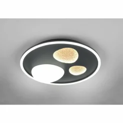 Luminaires Trio Pebble Plafonnier LED Noir, 1 lumière, Télécommandes* Éclairage Led