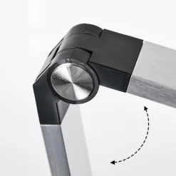 hofstein Pedreiras Lampe de bureau, Lampe à poser, Liseuse LED Noir, Argenté, 1 lumière