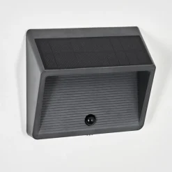 hofstein Pedreiras Lampe murale d´extérieur, Lampe solaire, Applique murale LED Anthracite, 1 lumière, Détecteur de mouvement